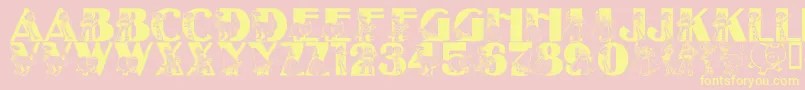 LmsBeyondInfinity Font – Yellow Fonts on Pink Background