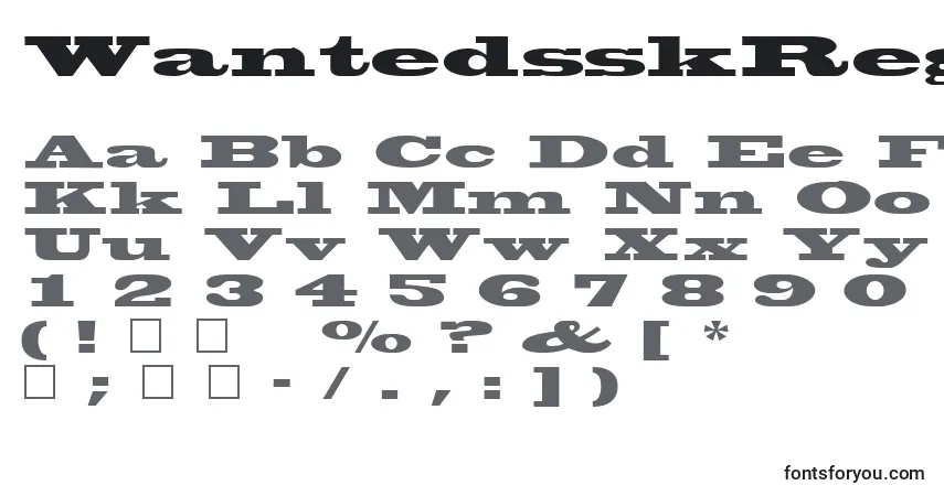 WantedsskRegular Font – alphabet, numbers, special characters