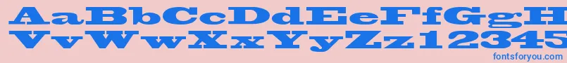 WantedsskRegular Font – Blue Fonts on Pink Background