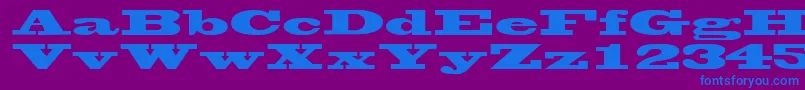 WantedsskRegular Font – Blue Fonts on Purple Background