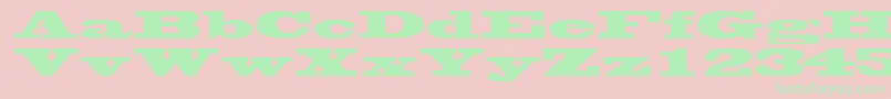 WantedsskRegular Font – Green Fonts on Pink Background