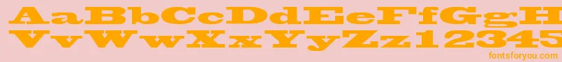 WantedsskRegular Font – Orange Fonts on Pink Background