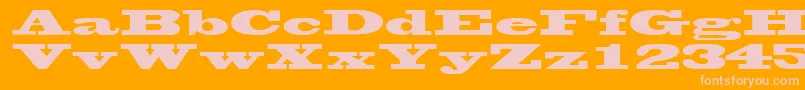 Czcionka WantedsskRegular – różowe czcionki na pomarańczowym tle