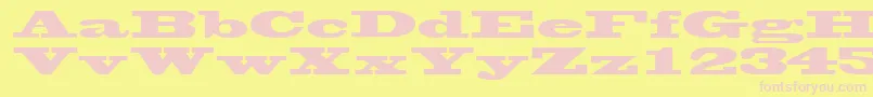 WantedsskRegular Font – Pink Fonts on Yellow Background