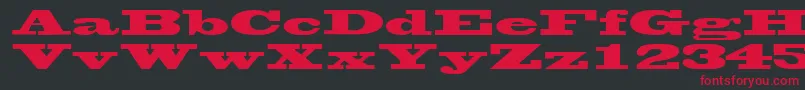 WantedsskRegular Font – Red Fonts on Black Background