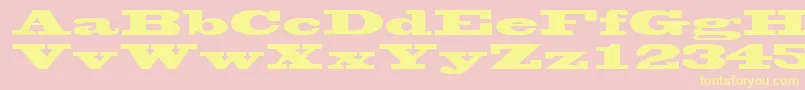 WantedsskRegular Font – Yellow Fonts on Pink Background