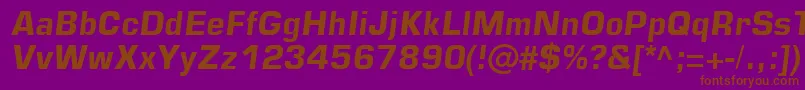 Square721Bolditalic Font – Brown Fonts on Purple Background