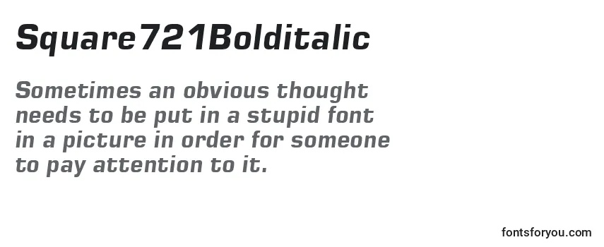 Square721Bolditalic Font