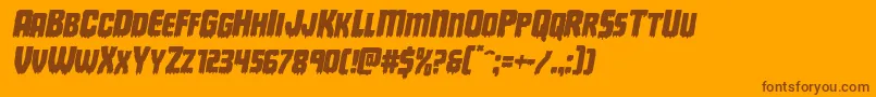 Deathbloodital Font – Brown Fonts on Orange Background