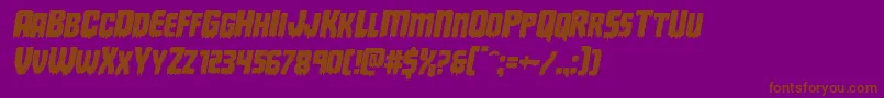 Deathbloodital Font – Brown Fonts on Purple Background