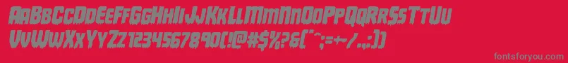Deathbloodital Font – Gray Fonts on Red Background