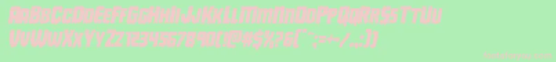 Deathbloodital Font – Pink Fonts on Green Background