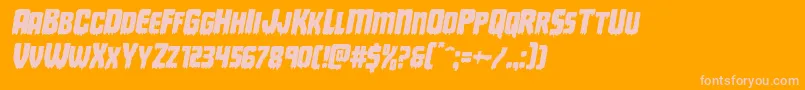 Deathbloodital Font – Pink Fonts on Orange Background