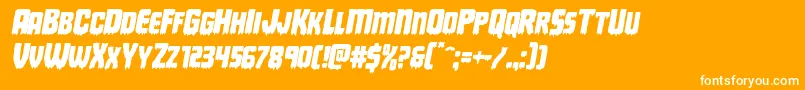 Deathbloodital Font – White Fonts on Orange Background