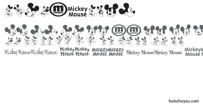Шрифт MickeyMTfb – алфавит, цифры, специальные символы