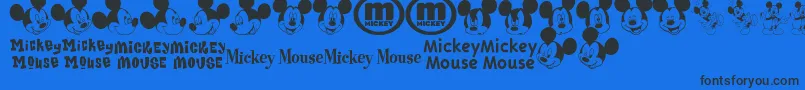 MickeyMTfb Font – Black Fonts on Blue Background