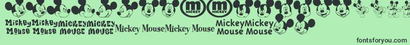 MickeyMTfb Font – Black Fonts on Green Background