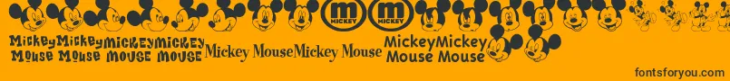 MickeyMTfb Font – Black Fonts on Orange Background