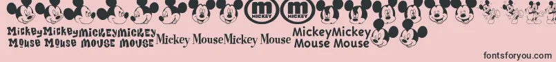 MickeyMTfb Font – Black Fonts on Pink Background