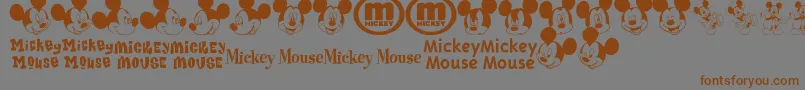 MickeyMTfb Font – Brown Fonts on Gray Background