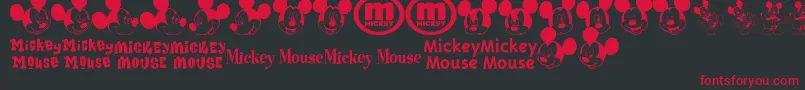 MickeyMTfb Font – Red Fonts on Black Background