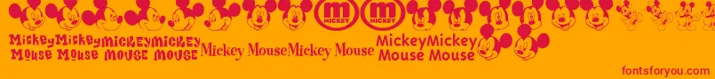 MickeyMTfb Font – Red Fonts on Orange Background