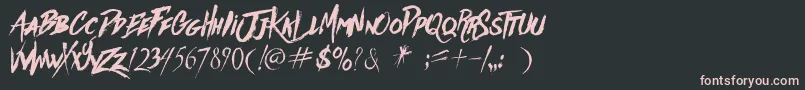 Againts Font – Pink Fonts on Black Background