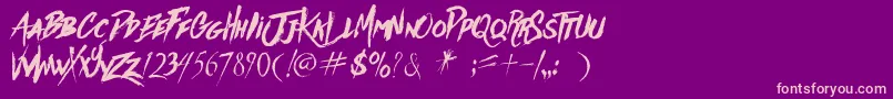 Againts Font – Pink Fonts on Purple Background