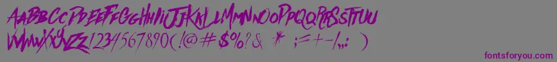 Шрифт Againts – фиолетовые шрифты на сером фоне