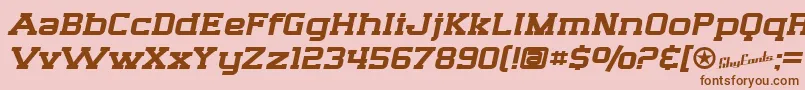 SfBigWhiskeyExtended Font – Brown Fonts on Pink Background