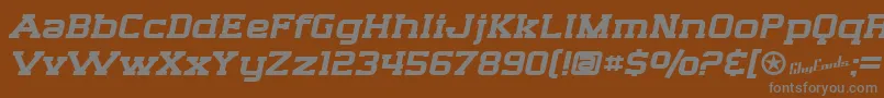 SfBigWhiskeyExtended Font – Gray Fonts on Brown Background