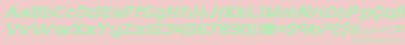 フォントSfBigWhiskeyExtended – ピンクの背景に緑の文字