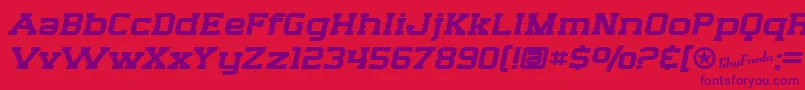 SfBigWhiskeyExtended Font – Purple Fonts on Red Background