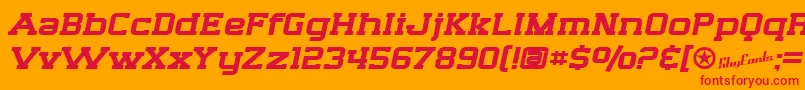 SfBigWhiskeyExtended Font – Red Fonts on Orange Background
