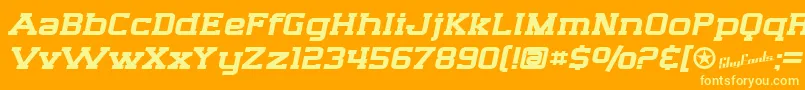 Lisätietoja SfBigWhiskeyExtended-fontista SfBigWhiskeyExtended-fontti – keltaiset fontit oranssilla taustalla
