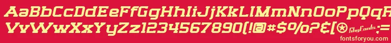 SfBigWhiskeyExtended Font – Yellow Fonts on Red Background