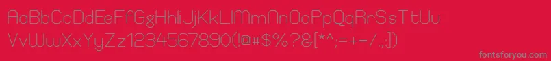 ElgethyEstSquare Font – Gray Fonts on Red Background