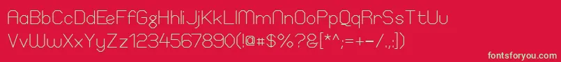 フォントElgethyEstSquare – 赤い背景に緑の文字