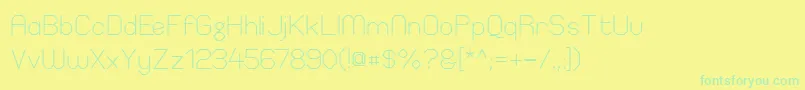 ElgethyEstSquare Font – Green Fonts on Yellow Background
