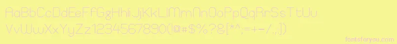 ElgethyEstSquare Font – Pink Fonts on Yellow Background