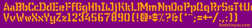 WcWunderbachR Font – Orange Fonts on Purple Background