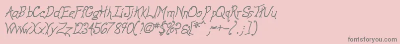 AnywayBolditalic Font – Gray Fonts on Pink Background