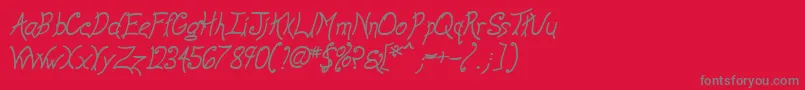 AnywayBolditalic Font – Gray Fonts on Red Background
