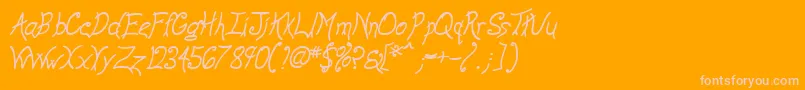 AnywayBolditalic Font – Pink Fonts on Orange Background