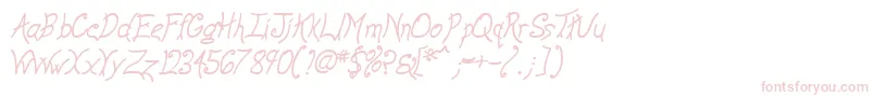 AnywayBolditalic Font – Pink Fonts on White Background