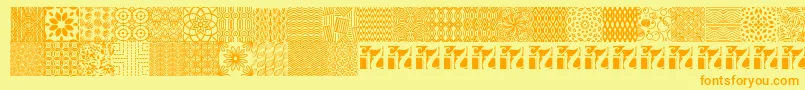 Weitere Informationen zur SeamlessPatternsIi-Schriftart SeamlessPatternsIi-Schriftart – Orangefarbene Schriften auf gelbem Hintergrund