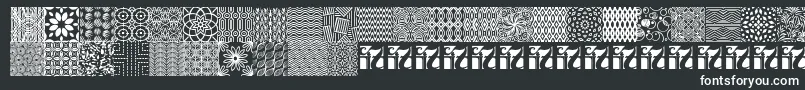 SeamlessPatternsIi-fontti – valkoiset fontit mustalla taustalla