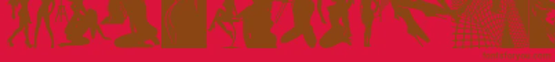 Beautymarks Font – Brown Fonts on Red Background