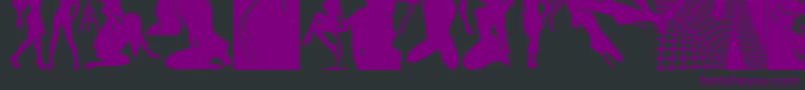 Beautymarks Font – Purple Fonts on Black Background