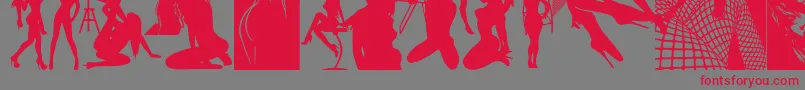 Beautymarks Font – Red Fonts on Gray Background